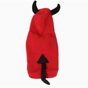 Red Pet Costume, Halloween Themed Pet Clothes, Devil Costume for Cat or Dog, EUC